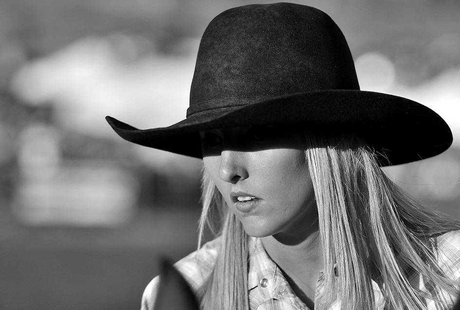 Beauty in Black and White the Mysterious American Cowgirl Image