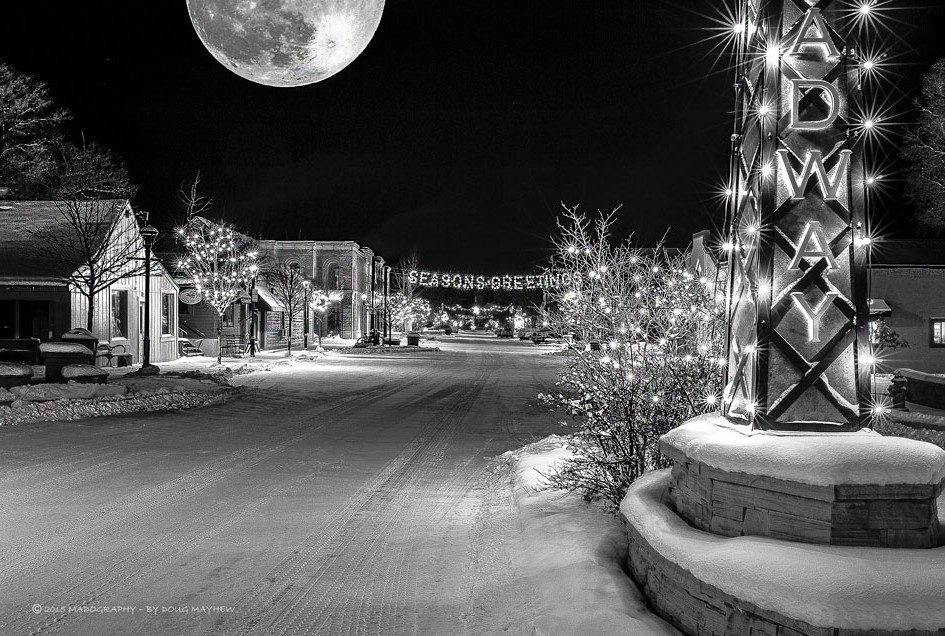 Alien Moon Over Eagle Colorado Seasons Greetings Image