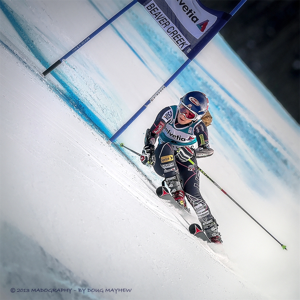 Mikaela Shiffrin Team USA 2nd Place Finish at 2013 FIS Beaver Creek World Cup Giant Slalom by photographer Doug Mayhew | Madographer